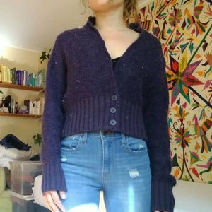 Dark Purple Short Sweater